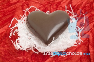 Chocolate Heart Stock Photo