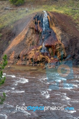 Chocolate Pot Yellowstone Stock Photo