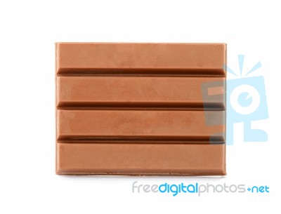 Chocolate Wafer Isolated On The White Background Stock Photo