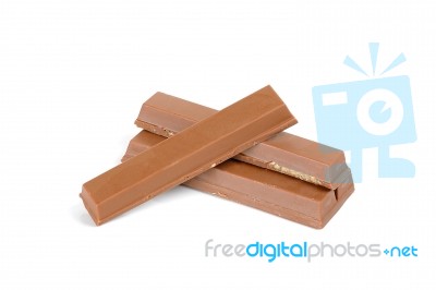 Chocolate Wafer Isolated On The White Background Stock Photo