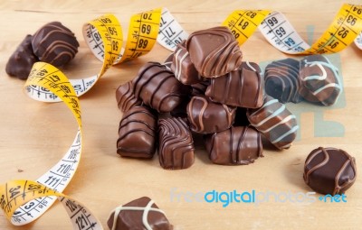 Chocolates - Counting Calories Stock Image