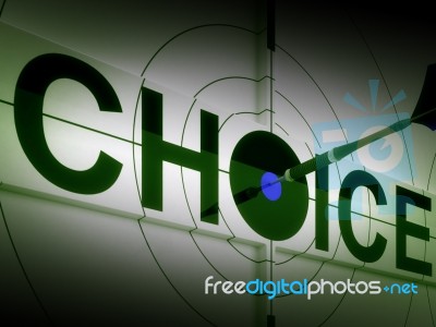 Choice Means Choose Option Or Alternative Stock Image