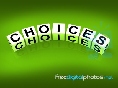 Choices Blocks Show Uncertainty Alternatives And Opportunities Stock Image