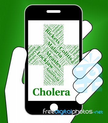 Cholera Disease Shows Poor Health And Attack Stock Image