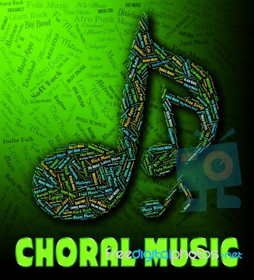 Choral Music Represents Sound Tracks And Audio Stock Image