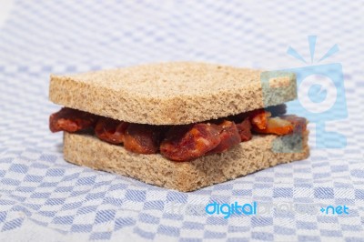 Chorizo And Traditional Bread Stock Photo