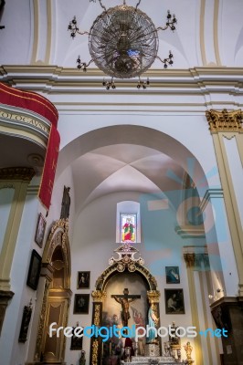 Christ On The Cross  In The Church Of The Encarnacion In Marbell… Stock Photo