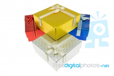 Christmas And Important Festival Gift Box Set Stock Photo