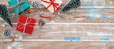 Christmas Background With Space Stock Photo