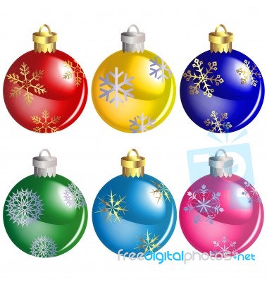 Christmas Balls  Set Stock Image