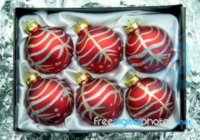 Christmas Bauble Set Stock Photo