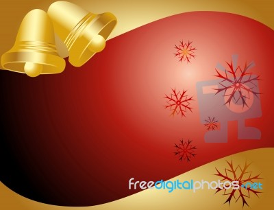 Christmas Bells And Snowflakes Stock Image