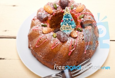 Christmas Cake Stock Photo