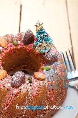 Christmas Cake Stock Photo