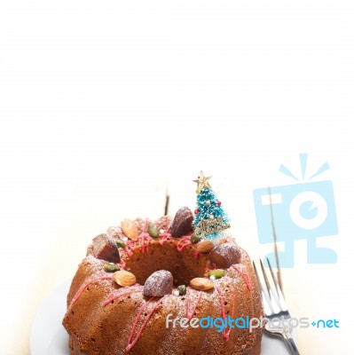 Christmas Cake Stock Photo