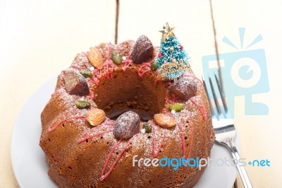 Christmas Cake Stock Photo