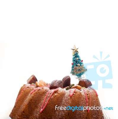 Christmas Cake Stock Photo