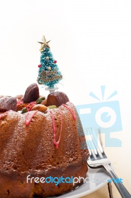 Christmas Cake Stock Photo