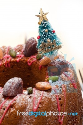 Christmas Cake Stock Photo