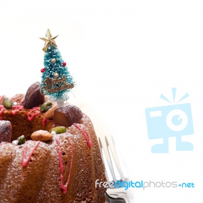 Christmas Cake Stock Photo