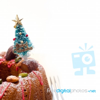 Christmas Cake Stock Photo