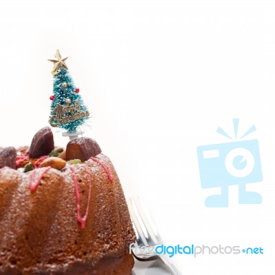 Christmas Cake Stock Photo