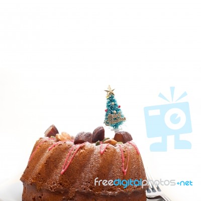 Christmas Cake Stock Photo