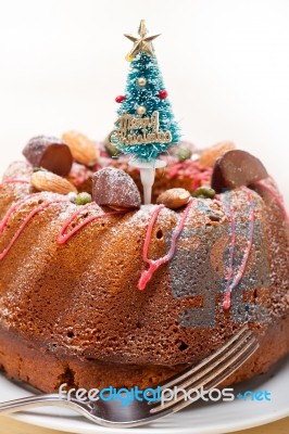 Christmas Cake Stock Photo