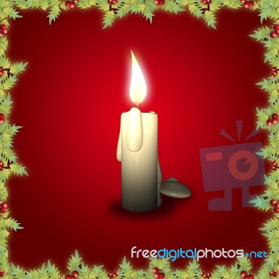 Christmas Candle Stock Image