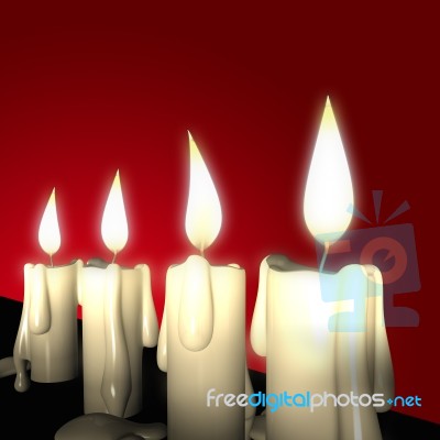 Christmas Candle Stock Image