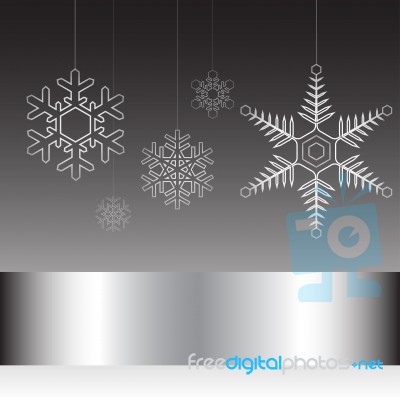 Christmas Card Black And White Stock Image