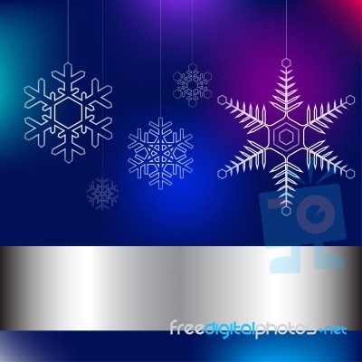 Christmas Card Blue Stock Image