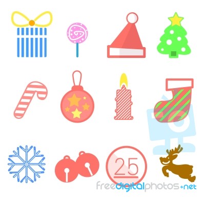 Christmas Card Icon Stock Image