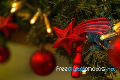 Christmas Decoration Close Up Stock Photo