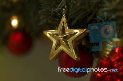 Christmas Decoration Close Up Stock Photo