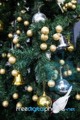 Christmas Decoration On The Tree Stock Photo