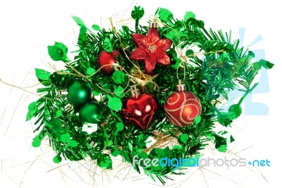 Christmas Decoration On White Background Stock Photo