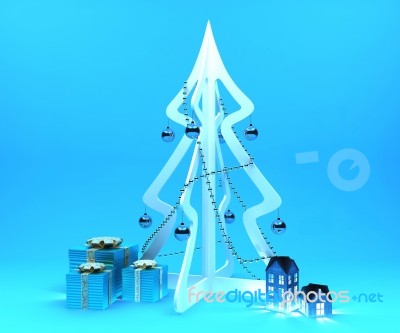 Christmas Decoration Set Stock Photo