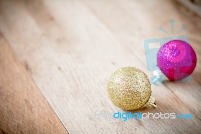 Christmas Decoration With Festive On Dark Wooden Background In V… Stock Photo