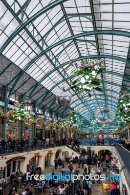 Christmas Decorations At Covent Garden Stock Photo