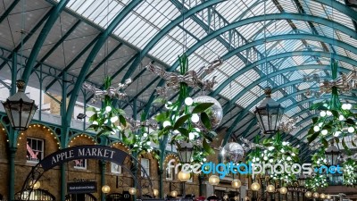 Christmas Decorations At Covent Garden Stock Photo