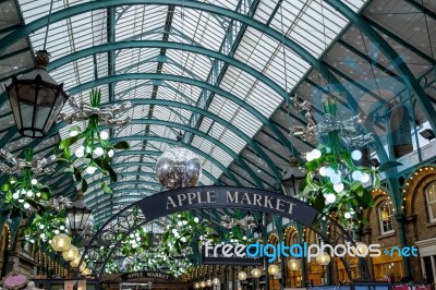 Christmas Decorations At Covent Garden Stock Photo