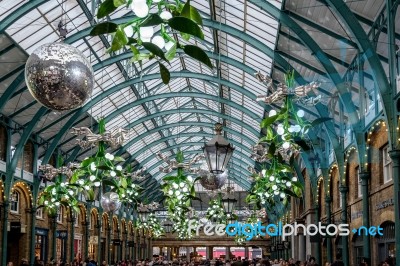 Christmas Decorations At Covent Garden Stock Photo