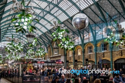 Christmas Decorations At Covent Garden Stock Photo