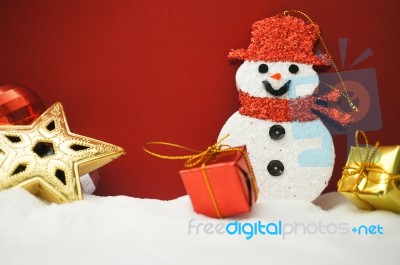 Christmas Decorations For Christmas Background Stock Photo