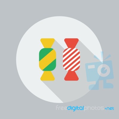 Christmas Flat Icon. Candy Stock Image