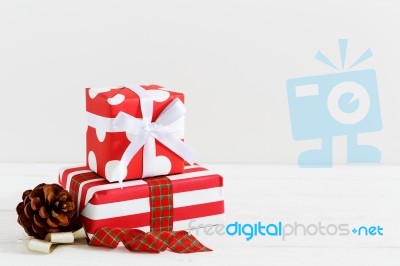 Christmas Gift Box Stock Photo