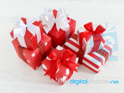 Christmas Gift Boxes Stock Photo