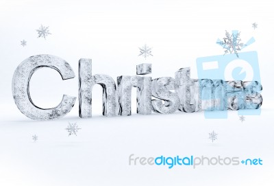 Christmas Ice Written Stock Image