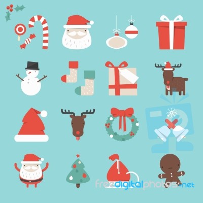 Christmas Icon Set Stock Image